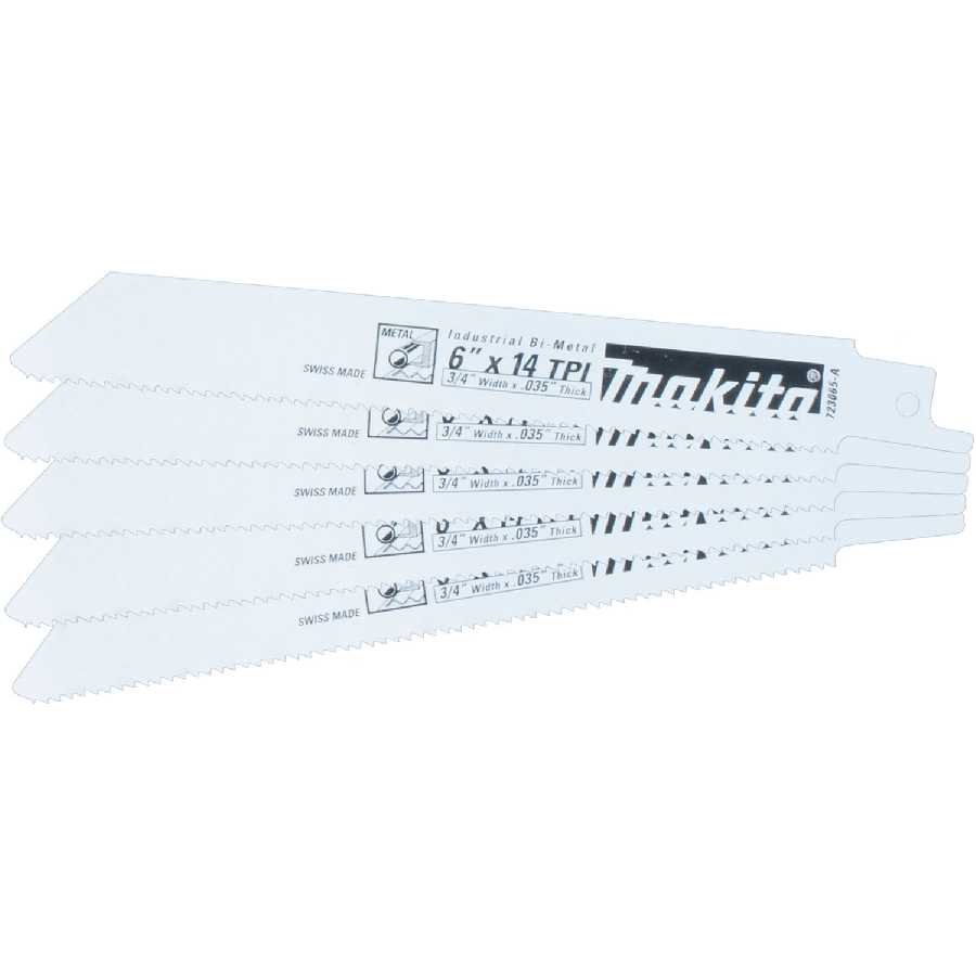 Recipro Saw Blade 14T x 6 In for Metal 5/Pk