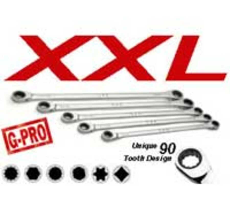 Metric Double Box XXL Spline G-Pro Wrench Set - 6-Pc
