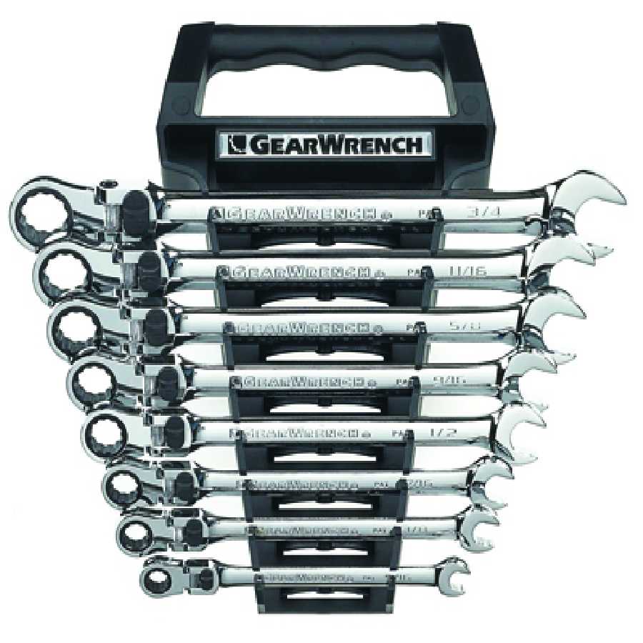 XL Locking Flex Head SAE Wrench Set 8-Pc GearWrench 85798