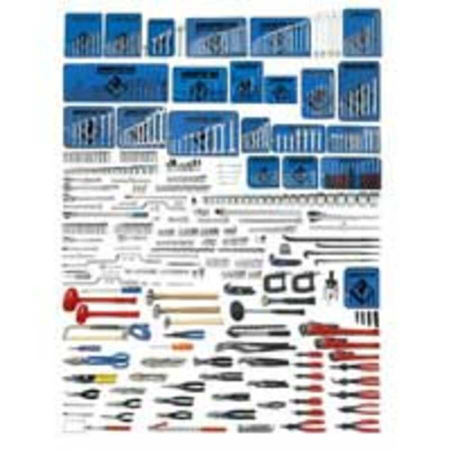 Master Tool Set with 13 Drawer Roller Cabinet - 618 Pc