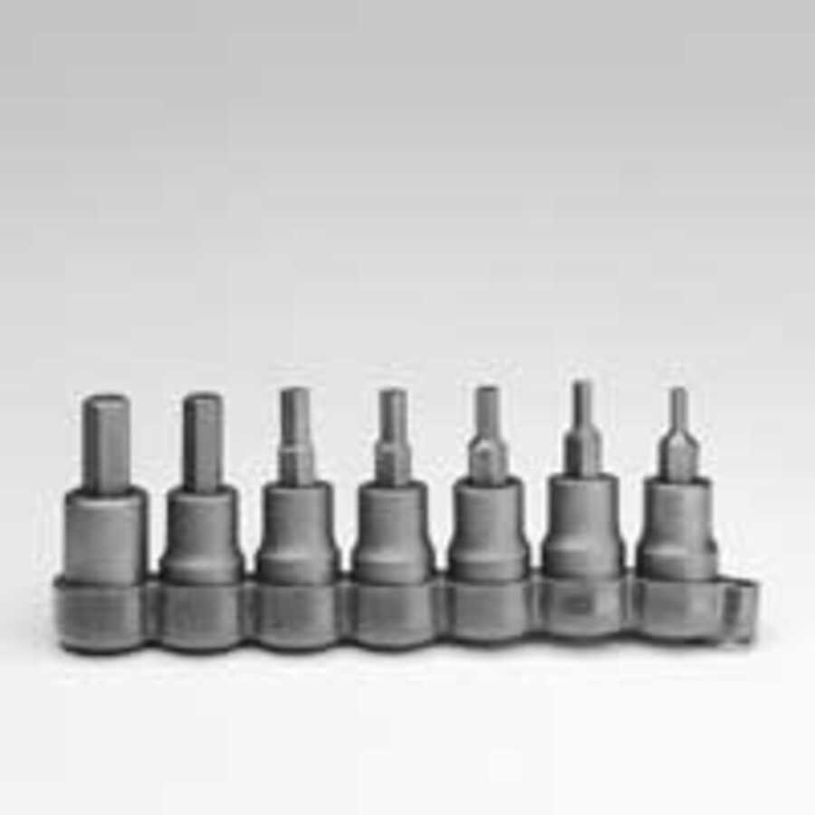 3/8 In Drive Hex Bit Metric Socket Set - 7-Pc