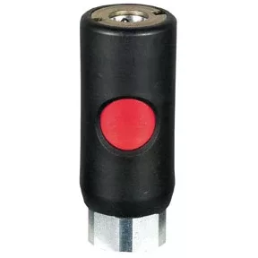 (image for) 1/4 In Truflate Safety Push Button Coupling w 1/4 In F NPT
