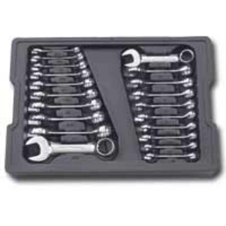 SAE/Metric Stubby Wrench Set - 20-Pc