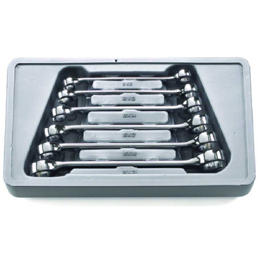Long Pattern Metric Flare Nut Wrench Set - 6-Pc