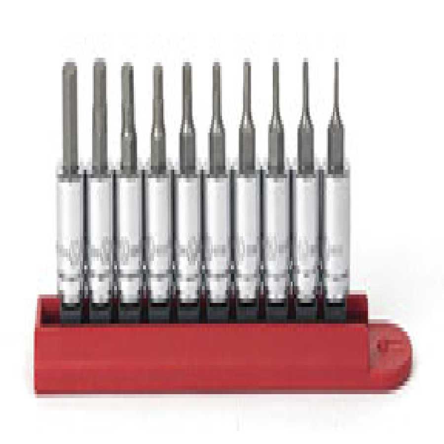10 Piece 1/4" Drive Hex Bit SAE Socket Set