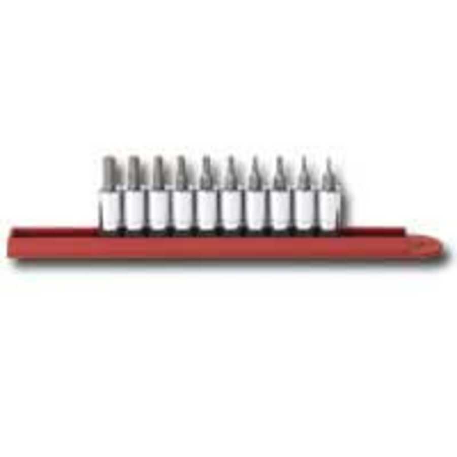 1/4 In Drive Fractional SAE Hex Bit Socket Set - 10-Pc