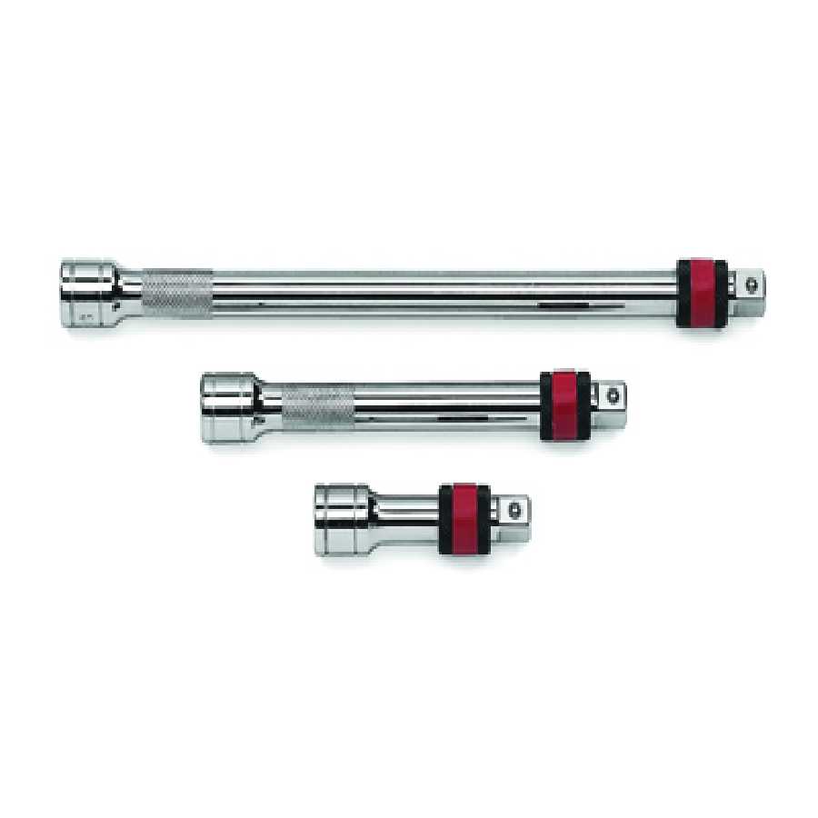 3 Piece 1/4" Drive Locking Extension Set 2", 3" & 6" long
