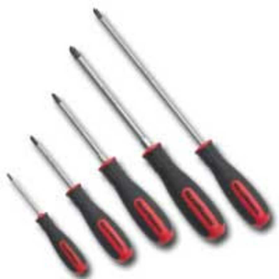 GearWrench 80052 5 Piece Phillips Dual Material Screwdriver Set 