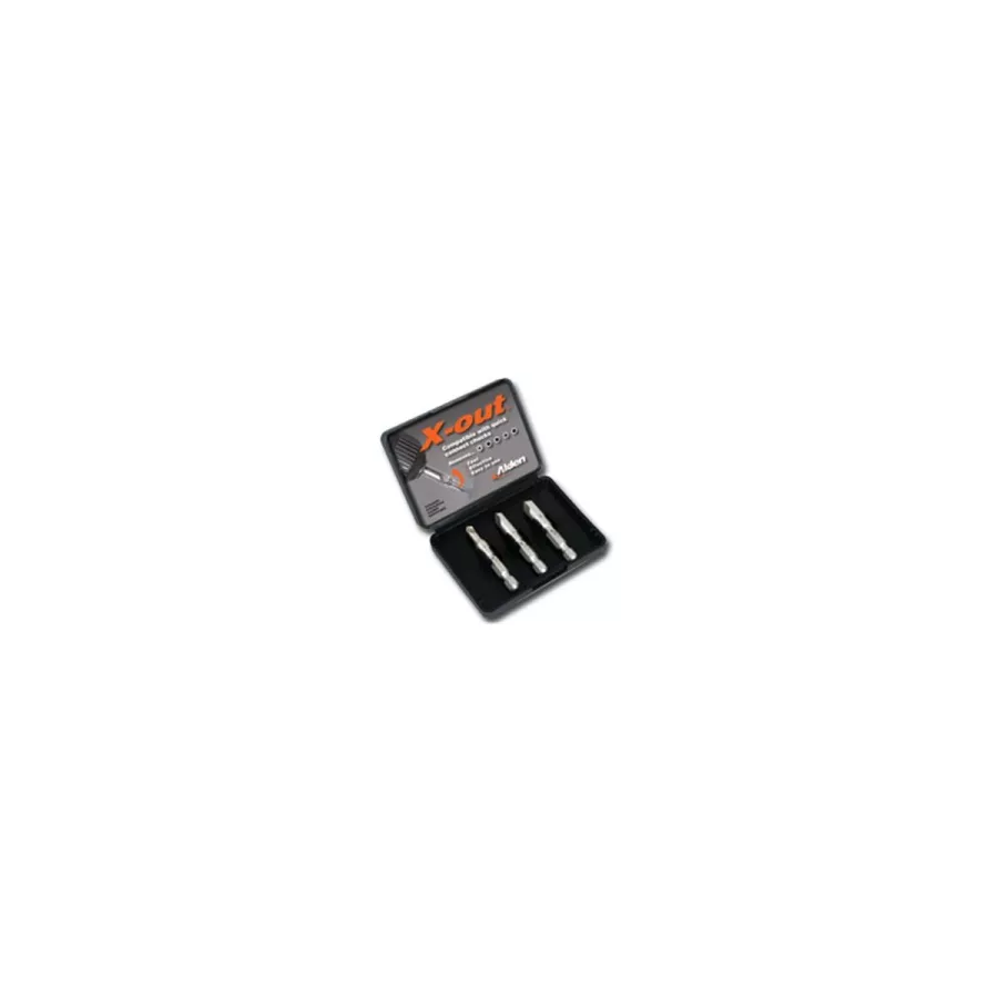X-out Damaged Screw Remover Kit w/ Case - 3-Pc X-out Damaged Screw Remover Kit w/ Case - 3-Pc
