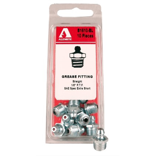 10 Pack of Alemite Straight Zerk Fittings