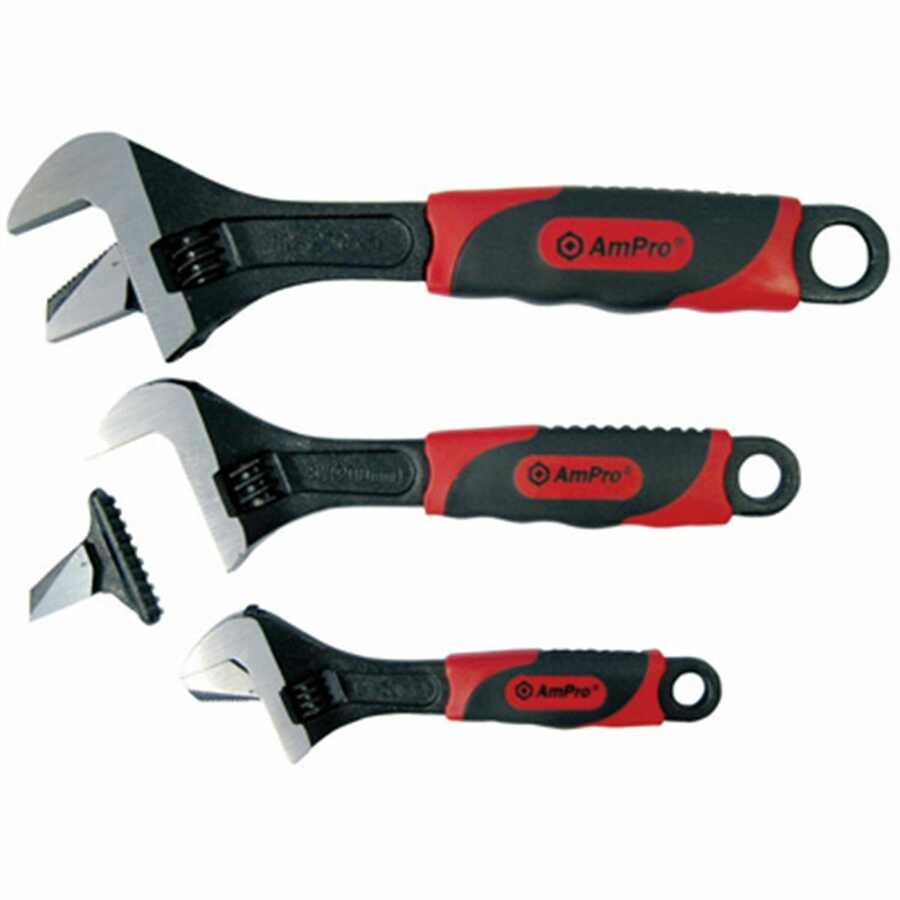 3pc dual jaw adj/pipe wrench