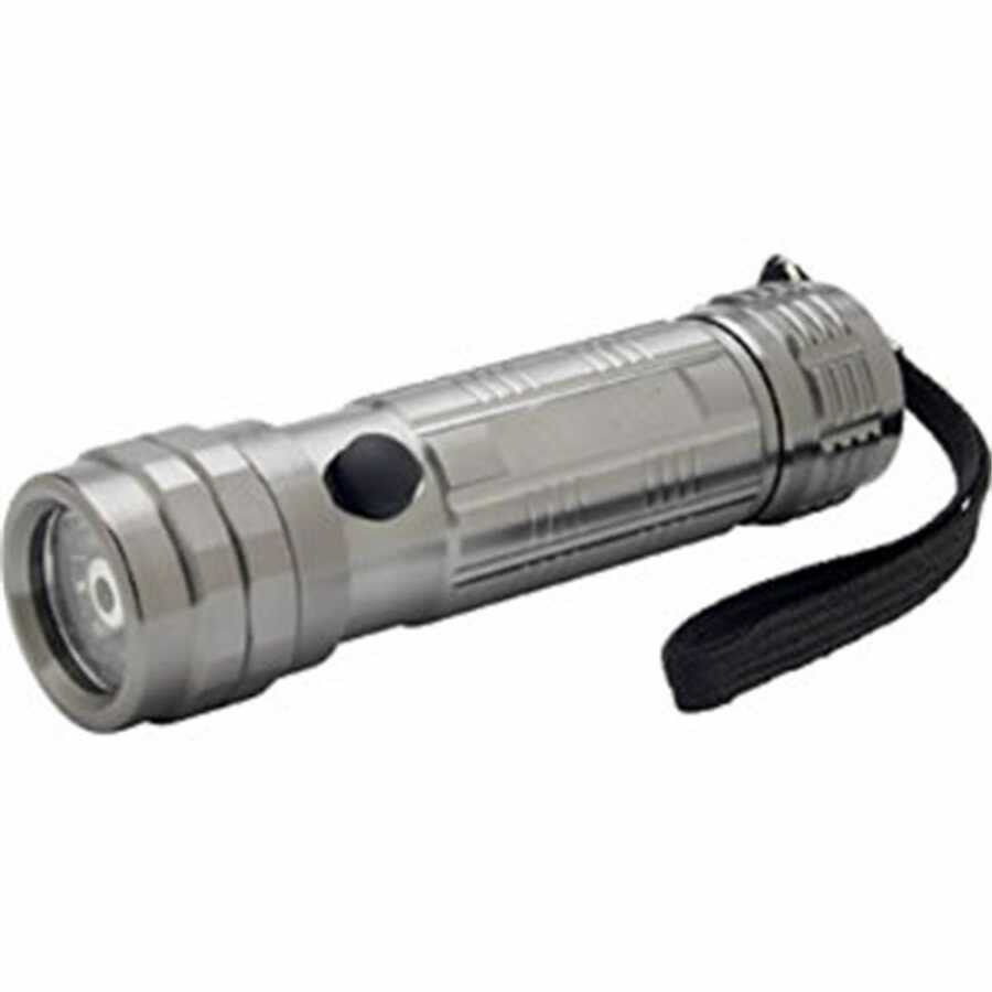 8 LED Flashlight w/Laser Point