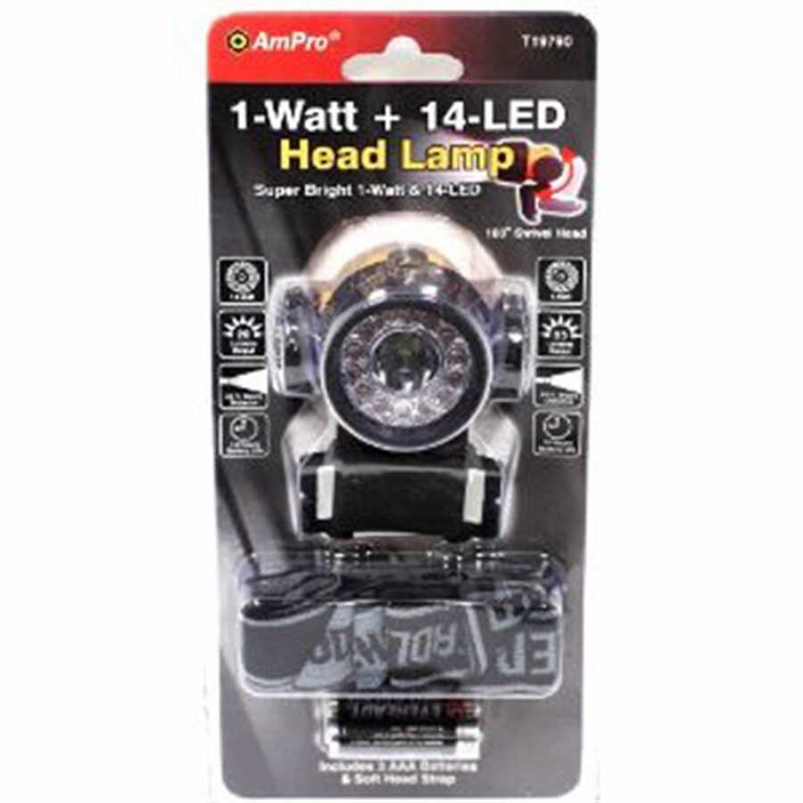 1-Watt 14LED Head Lamp