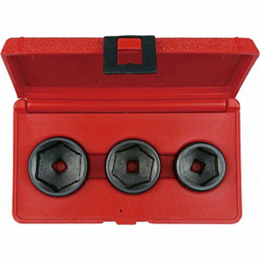 3 Pc Oil Filter Cap Wrench Set