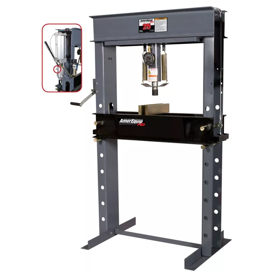 25 Ton Air/Hydraulic Shop Press with Air Assist