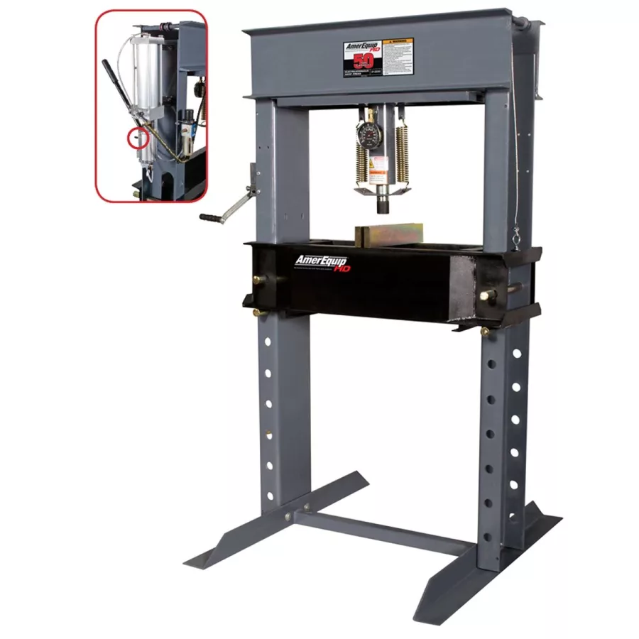 50 Ton Air/Hyd Shop Press with Air Assist