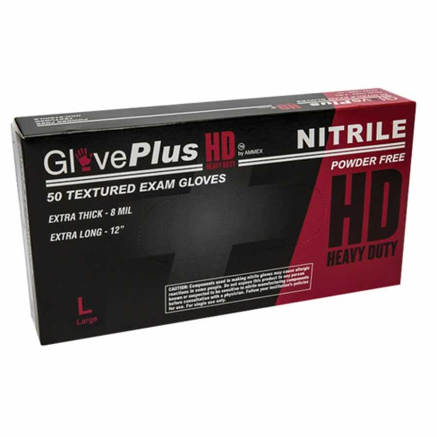 L GlovePlus HD PF, Textured, Extra Long Nitrile