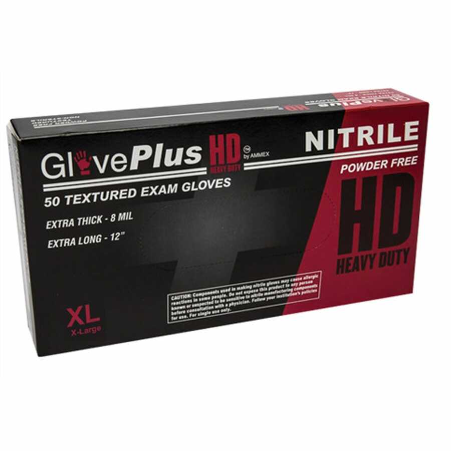 XL GlovePlus HD PF, Textured, Extra Long Nitrile