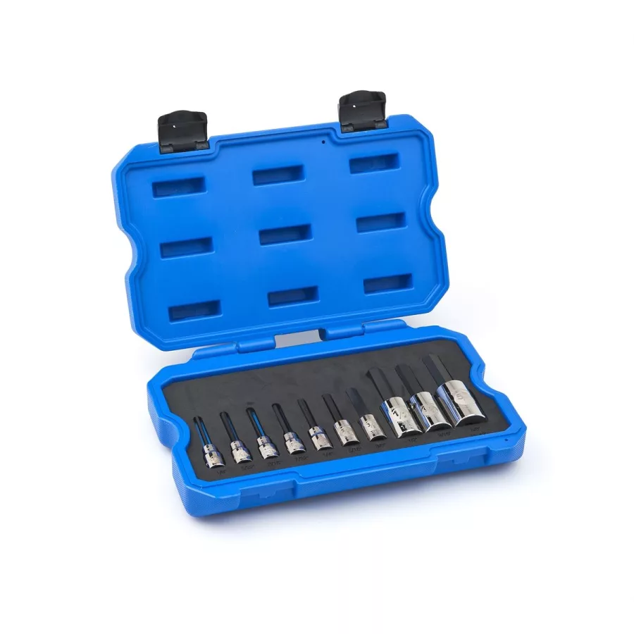 3/8 Inch Drive Fracional SAE Hex Bit Socket Set 10 Pc 3/8 Inch Drive Fracional SAE Hex Bit Socket Set 10 Pc
