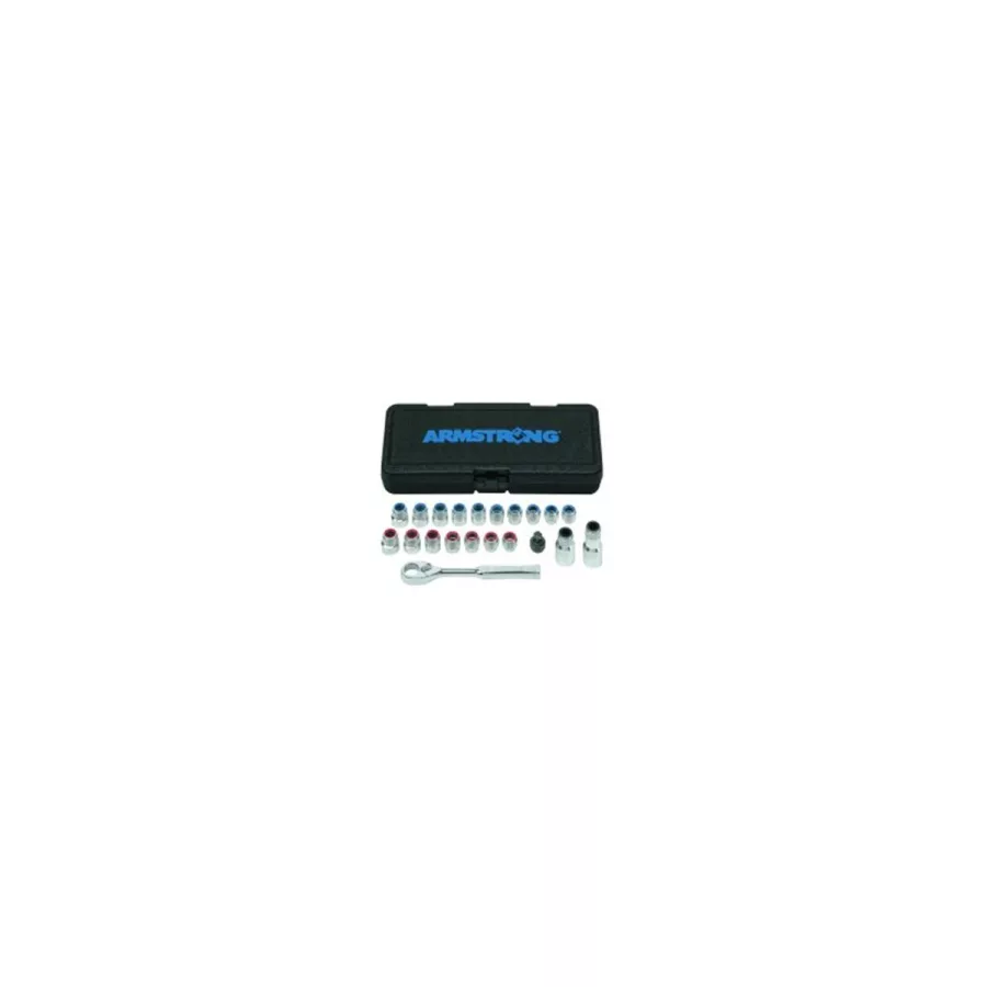3/8 In Dr. 6 Pt. SAE / Metric Eliminator Socket Set - 21-P 3/8 In Dr. 6 Pt. SAE / Metric Eliminator Socket Set - 21-P