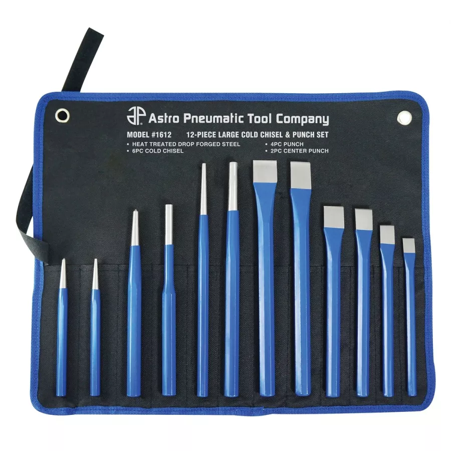 12-Piece Large Cold Chisel & Punch Set