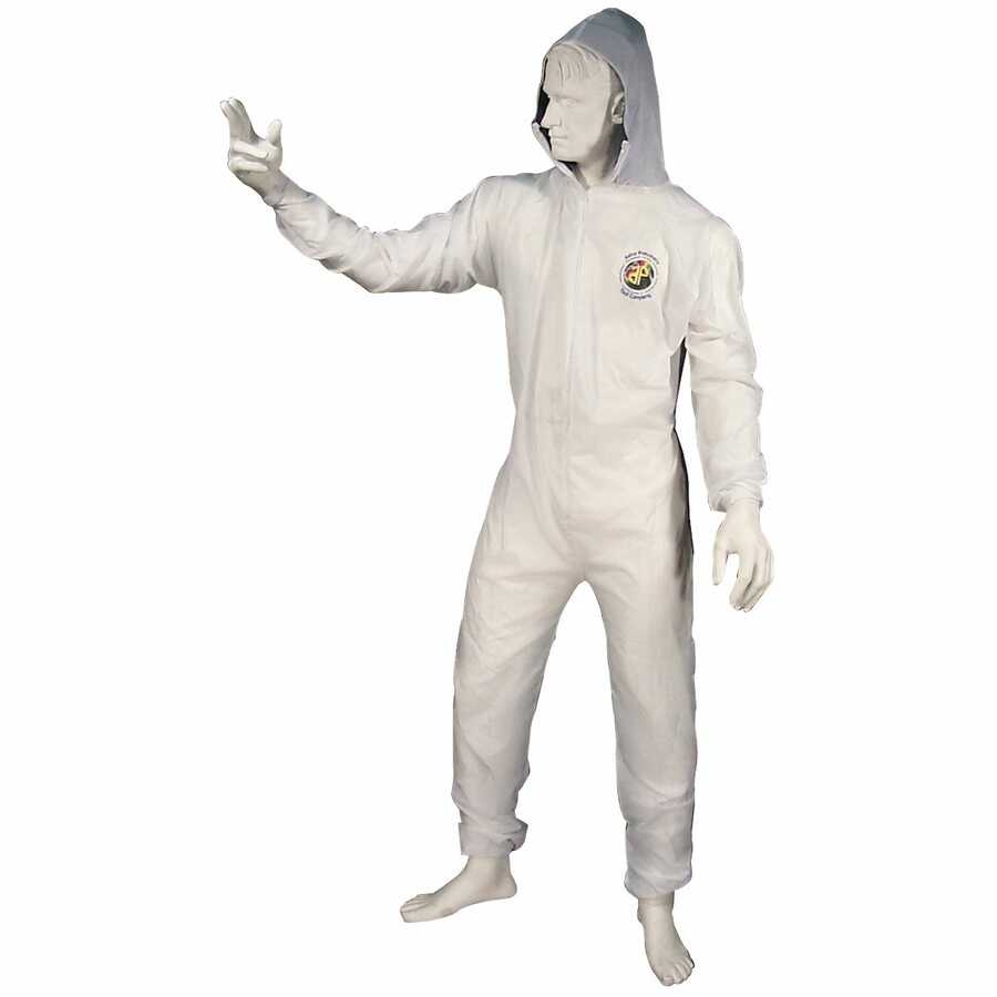 DeVilbiss Reusable Paint Coveralls with Hood 803599 White Size 3XL 