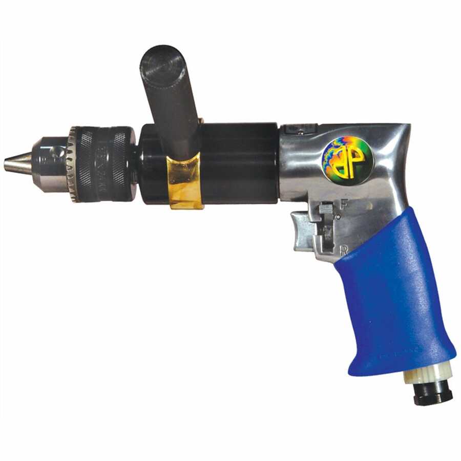 1/2 Inch Drive Air Drill Extra Heavy Duty Reversible Tool - 500r
