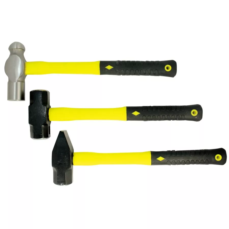 3pc Hammer Set w/ Fiberglass Handle 3pc Hammer Set w/ Fiberglass Handle