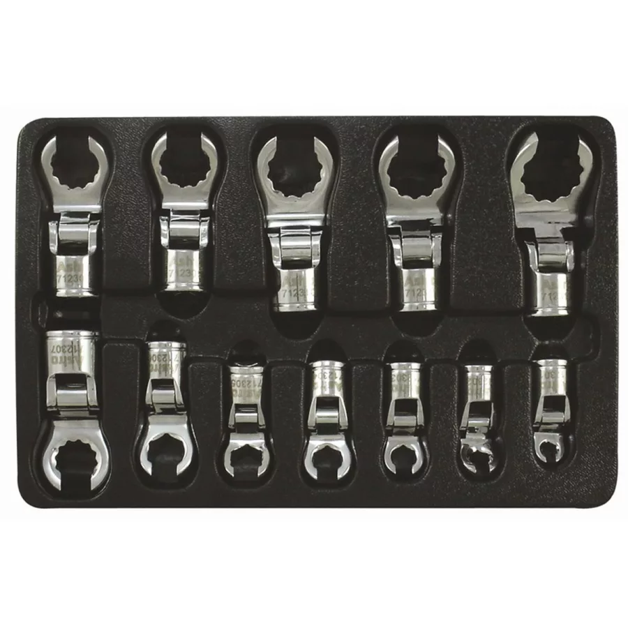 c. 3/8 In Drive 6 Point and 12 Point Offset Flexible Crowfo