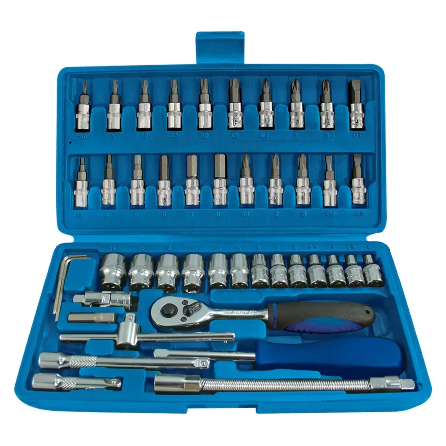 1/4 In Drive Multi Lock Socket Set - 46-Pc