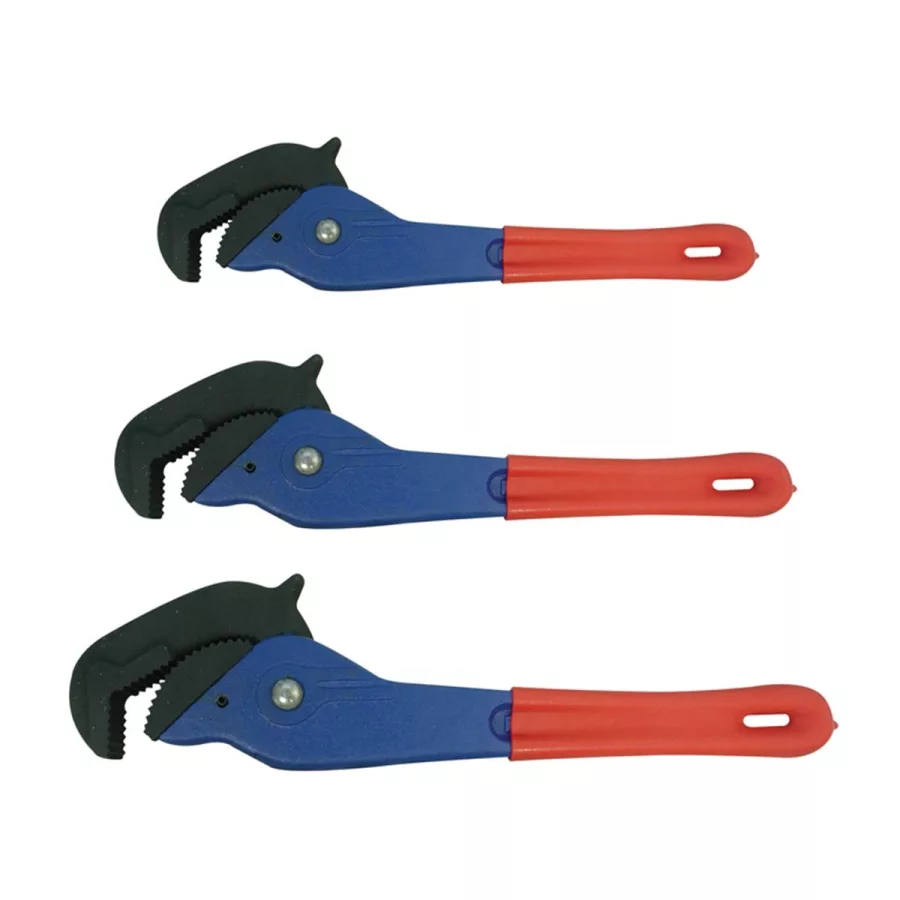 Quick Release Pipe Wrench Set - 3-Pc
