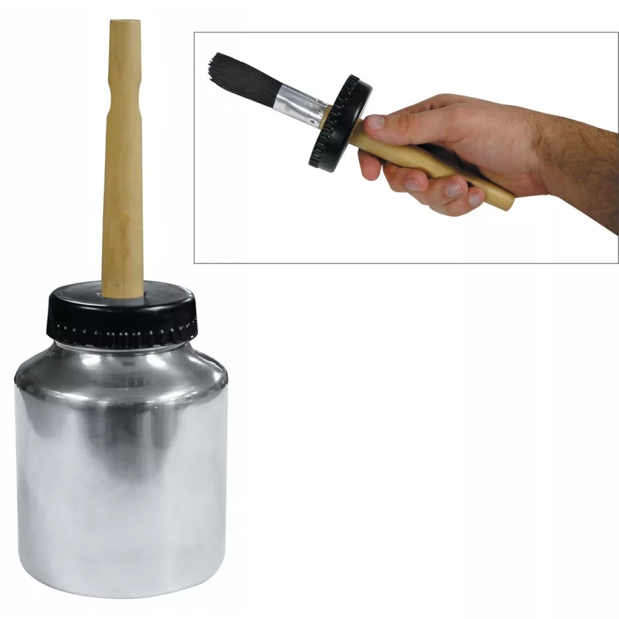 Aluminum Cup, Lid & Brush Assembly