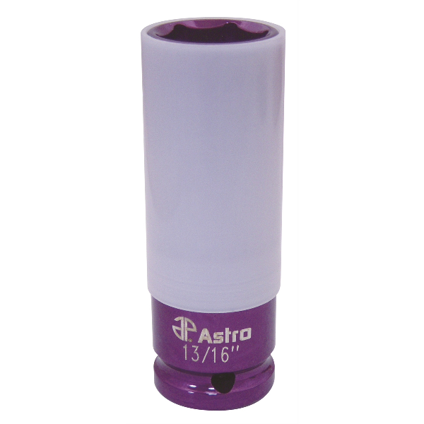 1/2 Inch Drive Impact Socket w/ Protective Plastic Sleeve 13/16