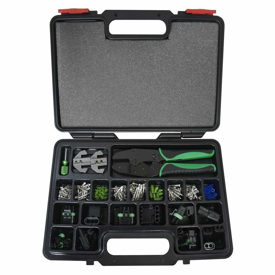 220pc Interchangeable Ratcheting Crimping Set