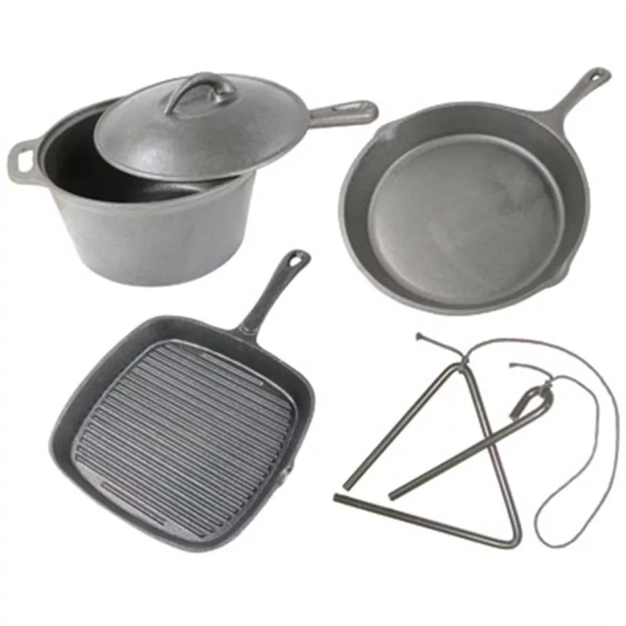 5 Piece Cast Iron Cookware Set