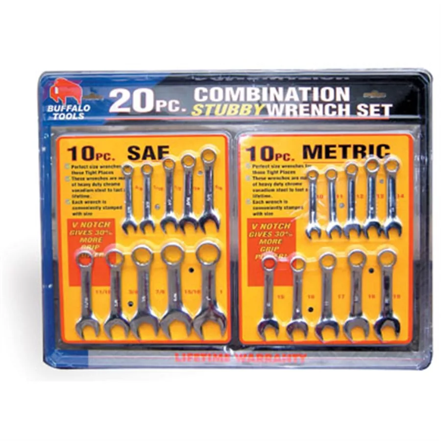 20 Piece Stubby Wrench Set