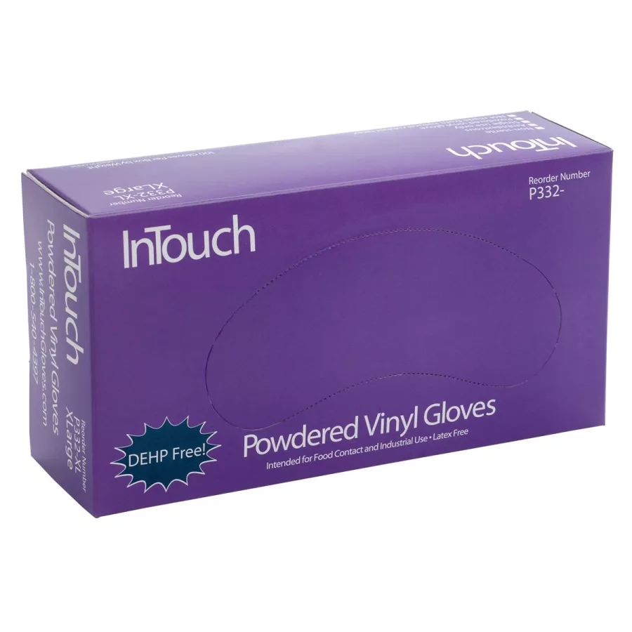 InTouch Medium Powdered Vinyl Gloves InTouch Medium Powdered Vinyl Gloves
