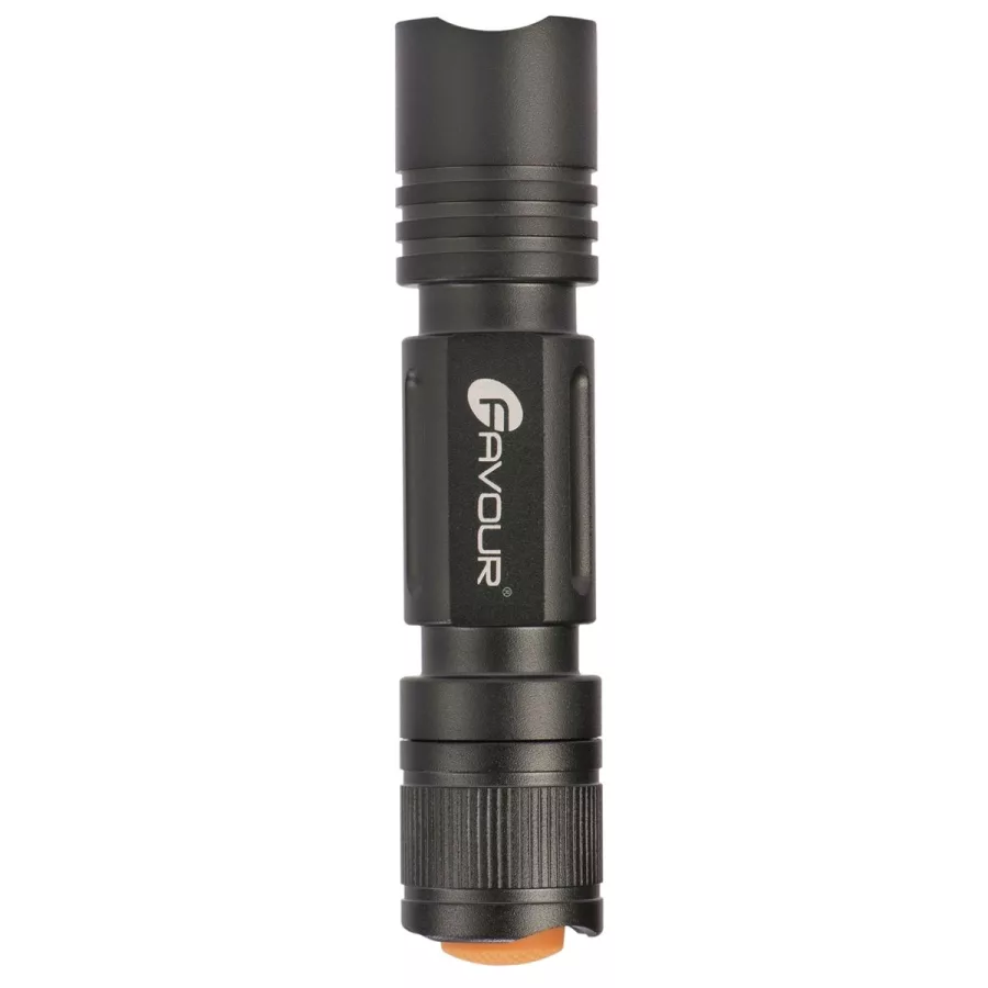 SOS-flashing L.E.D. palm sized tactical flashlight