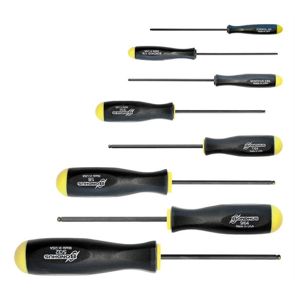 ProHold Tip Ball End Screwdriver Set .050-5/32 - 8-Pc