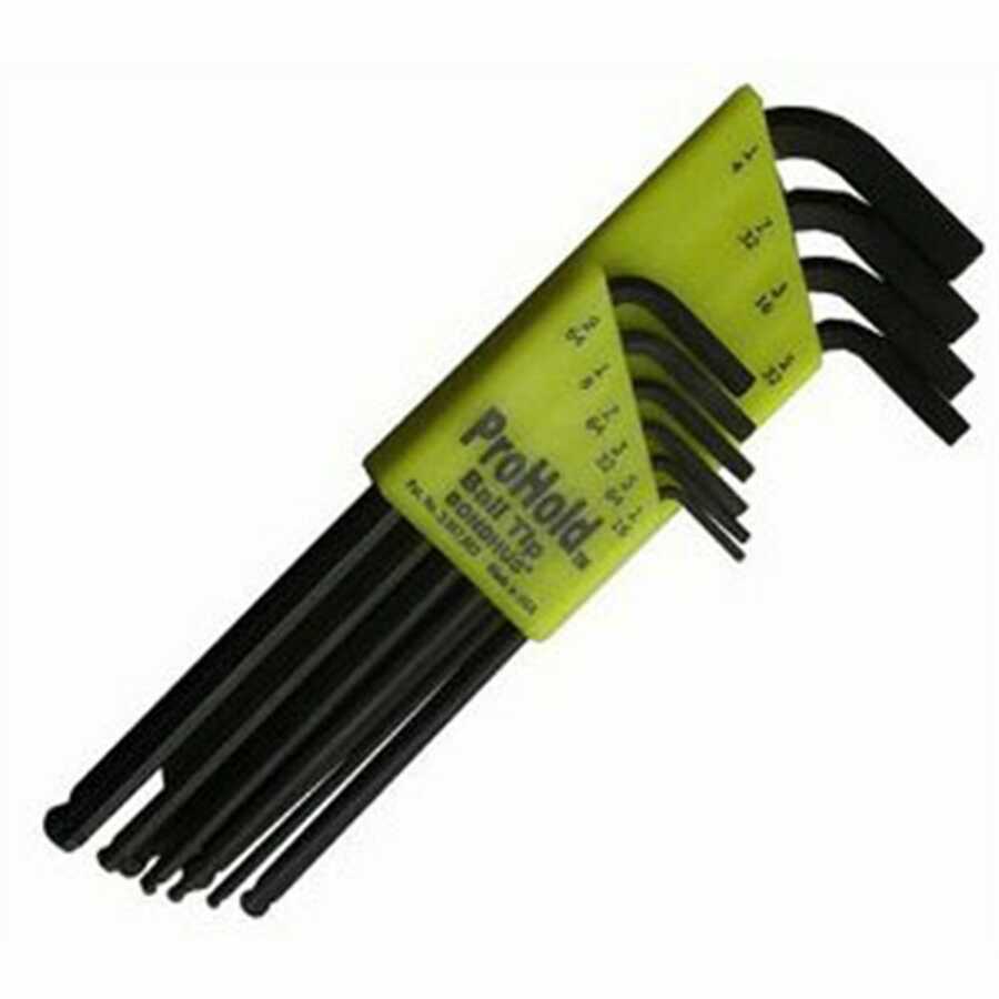 10pc Set BallDrv L-Wr 1/16-1/4