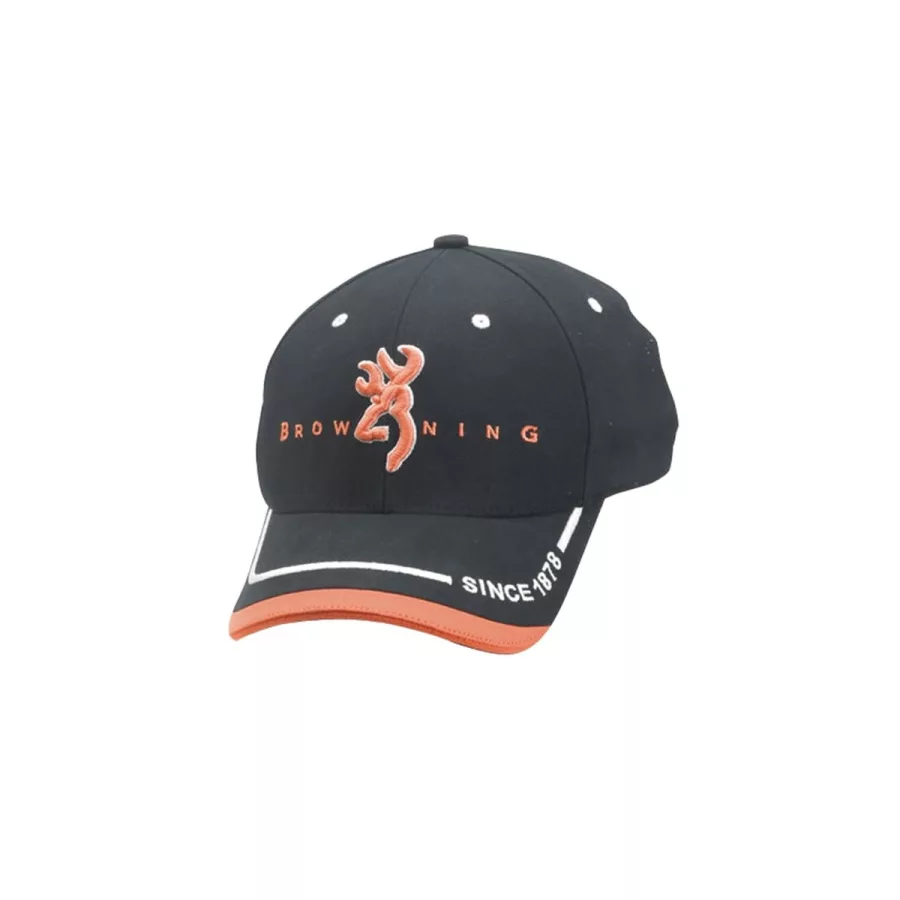flex fit stretch logo brim tip cap black w/ orange flex fit stretch logo brim tip cap black w/ orange