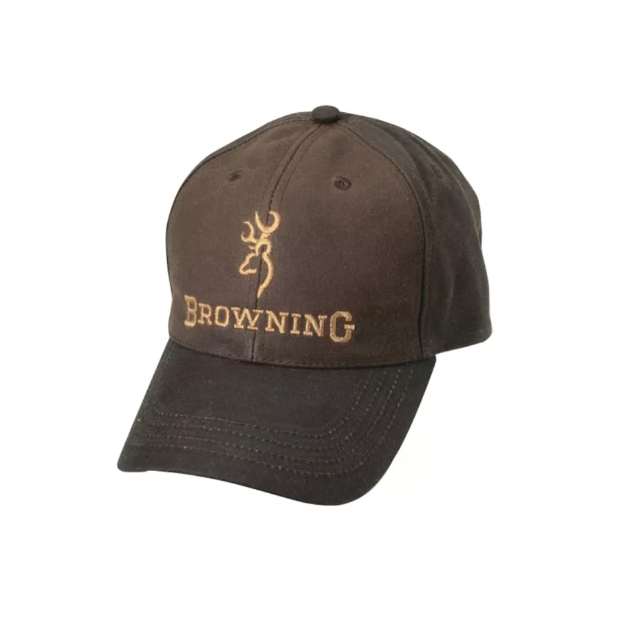durawax solid color brown cap w/ gold buckmark durawax solid color brown cap w/ gold buckmark