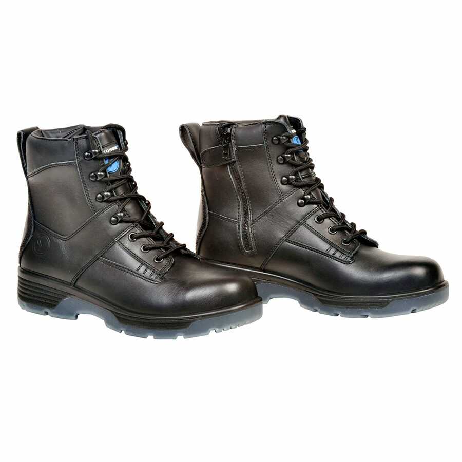 Black 6" Lace up Side Zipper Composite Toe Boot