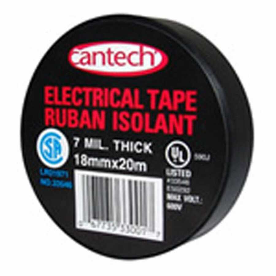 Black Electrical Tape 7 Mil