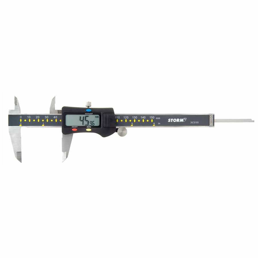 0-6"/0-150mm Electronic Digital Caliper w/Fractions