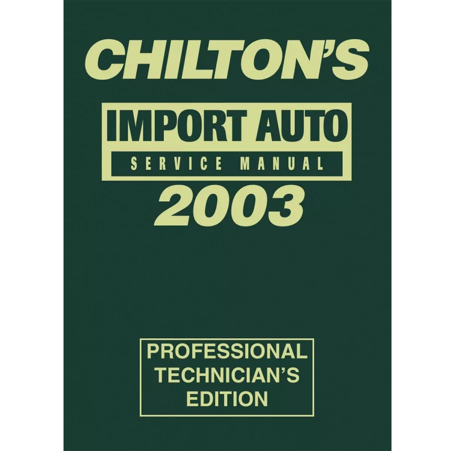 Professional Service Manual Import 1999 - 2003
