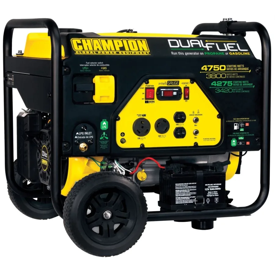 (image for) Champion 3800 Watt Dual Fuel Portable Generator