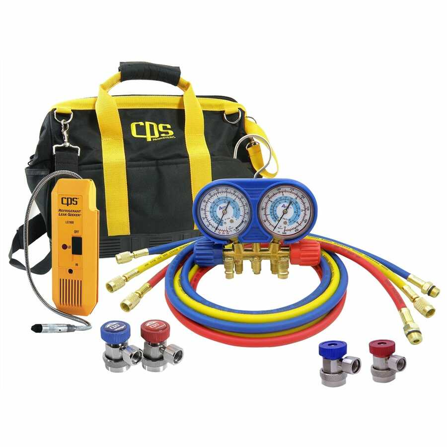 Bag Kit with Leak Detector, Manifold & Couplers