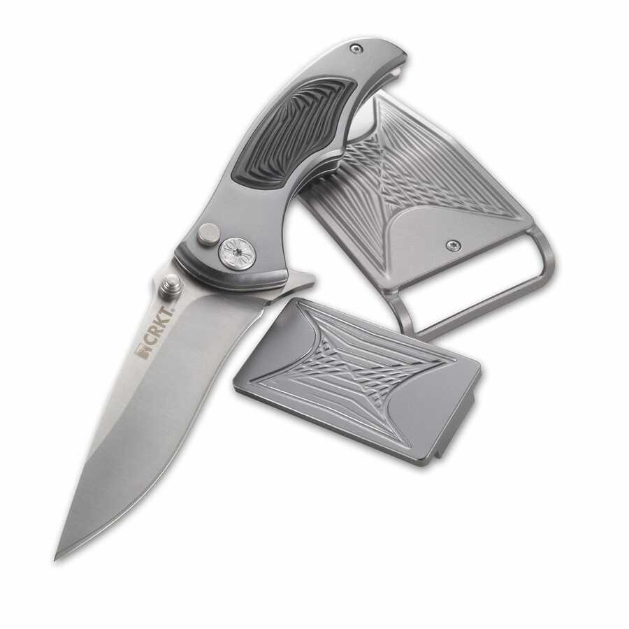 Knife, Belt Buckle and Money Clip Set