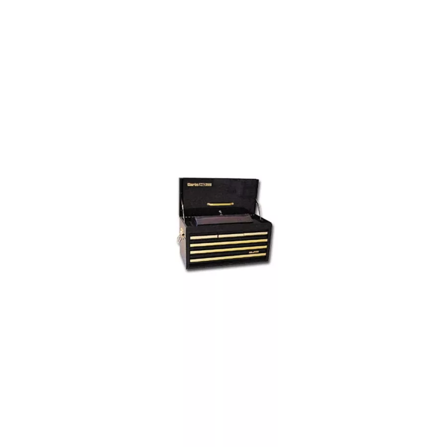 6-Drawer Top Chest - Black / Gold - 26 In W